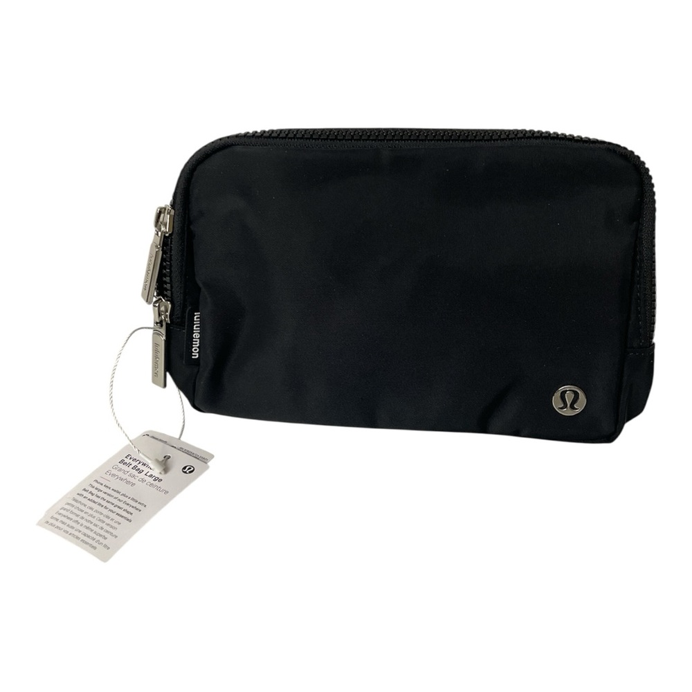 Lululemon Everywhere Belt Bag Large 2L Black with Silver Hardware, New